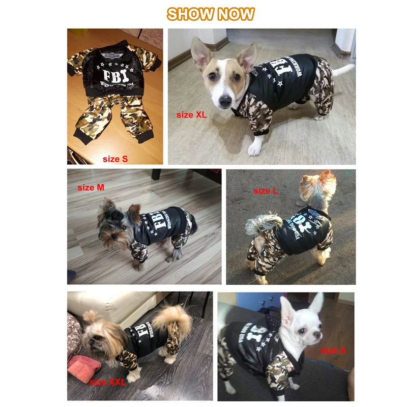 Cool FBI Pet Dog  Jumpsuit