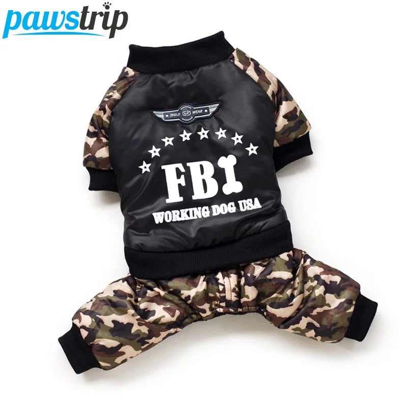 Cool FBI Pet Dog  Jumpsuit