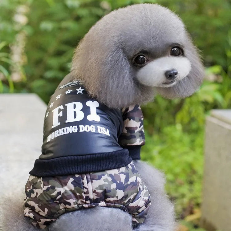 Cool FBI Pet Dog  Jumpsuit