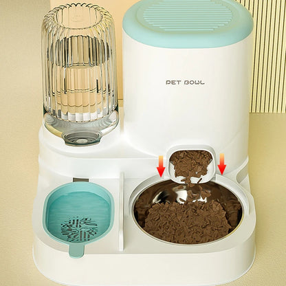 Pet Automatic Feeder Drinking Bowl