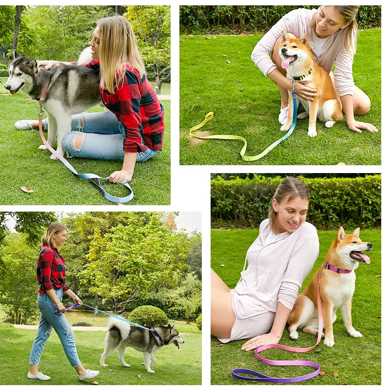 Nylon Adjustable Dog Collar Leash