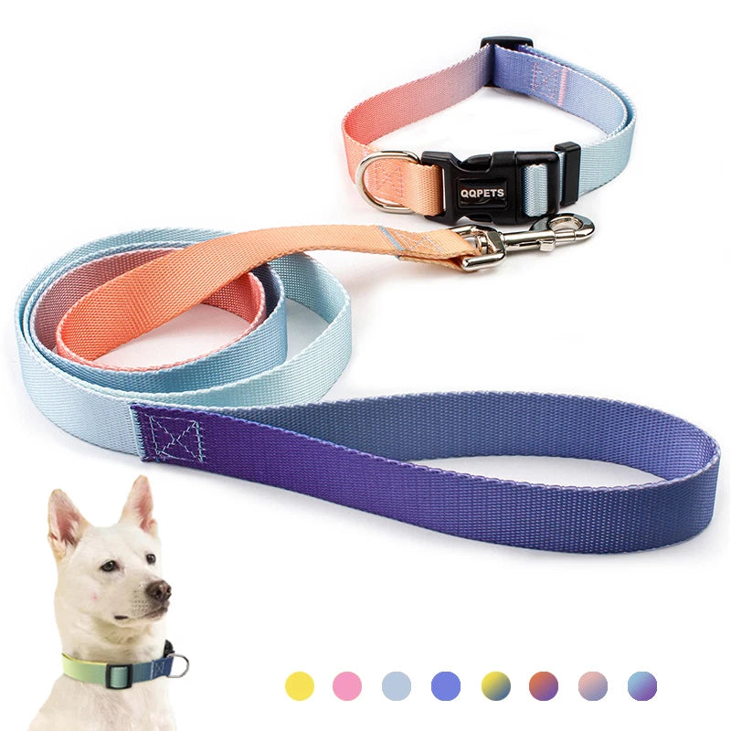 Nylon Adjustable Dog Collar Leash