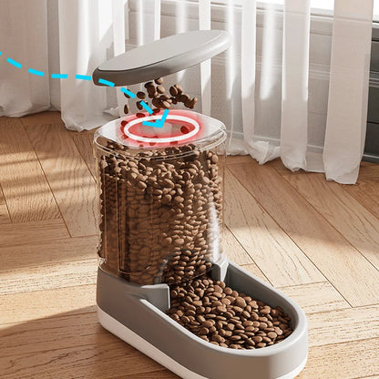 Transparent Dog Food Storage Dispenser