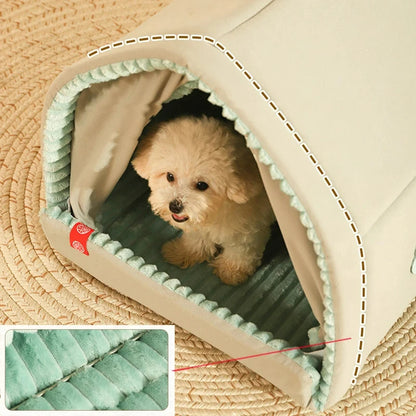 Enclosed Pet Dog Bed for Small Dogs